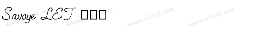Savoye LET字体转换